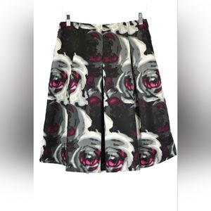 Express Design Studio Black Red Flare Skirt Women’s Size 2 23.5” Length